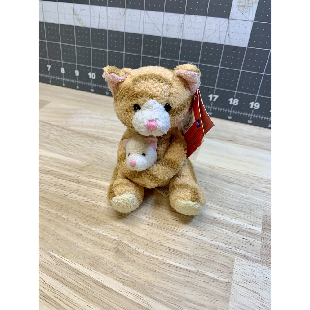 Russ Berrie - Luv Pets - Mother & Baby Tabbies Mini Stuffed Animal - Cat Plush